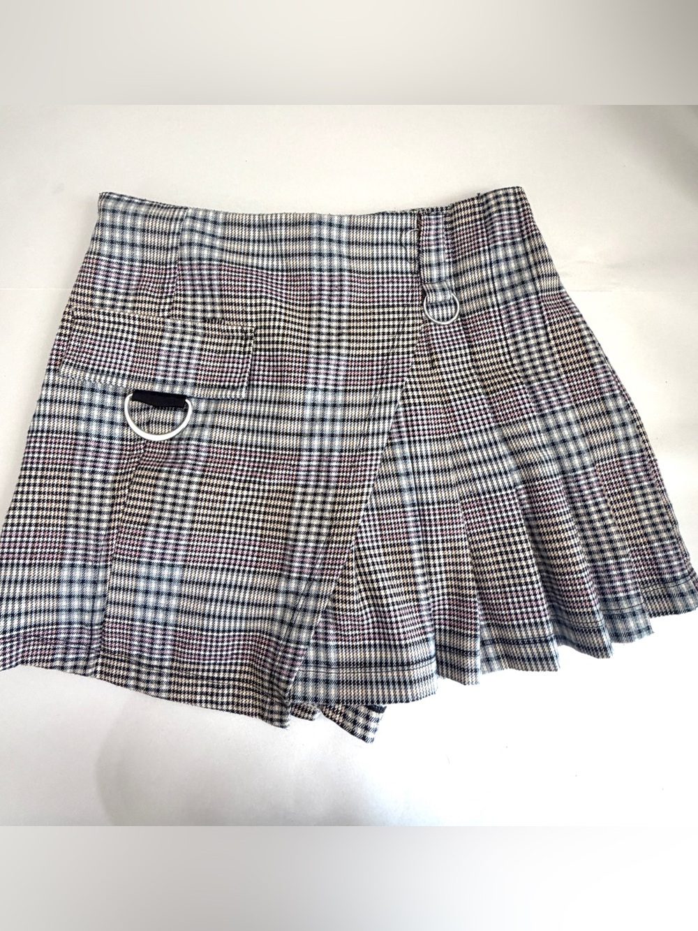 Women’s Plaid Skort Size S Pleated Mini Skirt Academia Schoolgirl Punk Preppy